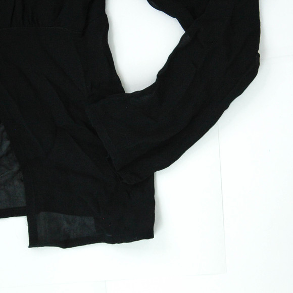 Hennes Collection Plunge Neckline Sheer Sweater - Picture 4 of 10